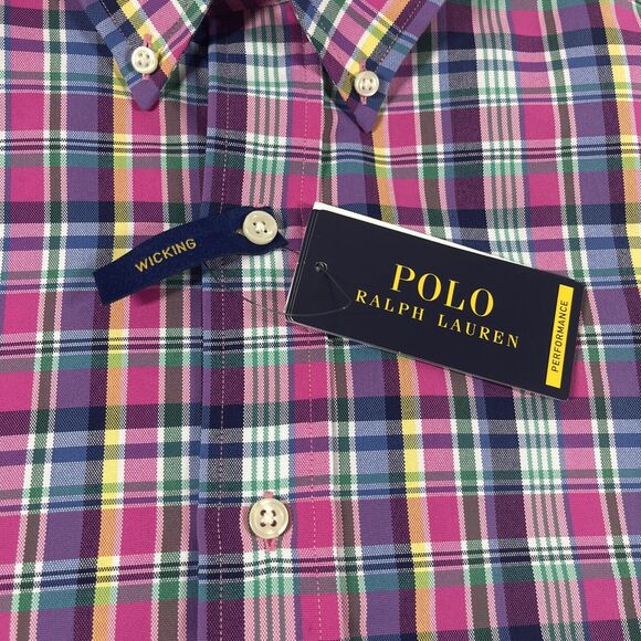 Polo Ralph Lauren Button Down Shirt Mens 3XB Performance Plaid Wicking Cooling - Picture 4 of 15